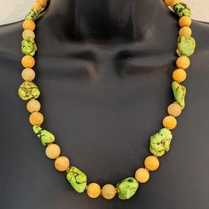 Lemon Lime Stone Necklace